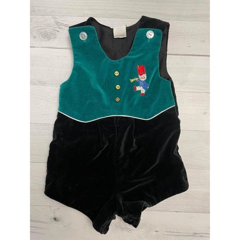 Vintage‎ velour baby Nutcracker One Piece romper 12 Months